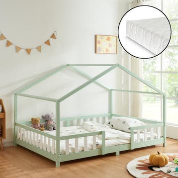 Kinderbed Treviolo met uitvalbeveiliging en matras 140x200 m, Verzenden, Nieuw