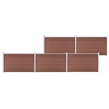 vidaXL Schutting 872x106 cm HKC bruin, Verzenden, Nieuw, Hout