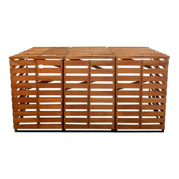 3x Containerombouw | Kliko ombouw | Containerberging | Bruin, Verzenden