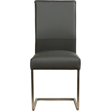 Set van 10 Leren eetkamerstoelen Remix - Toledo Antracite, Ophalen of Verzenden, Nieuw, Leer, Vijf, Zes of meer stoelen