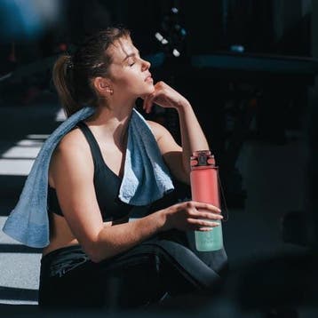 Lekro Waterfles Motivatie - Motiverende Drinkfles met, Ophalen of Verzenden, Zo goed als nieuw