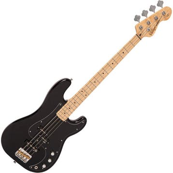 Vintage Bass PJ Guitar - Gloss Black, Verzenden, Nieuw