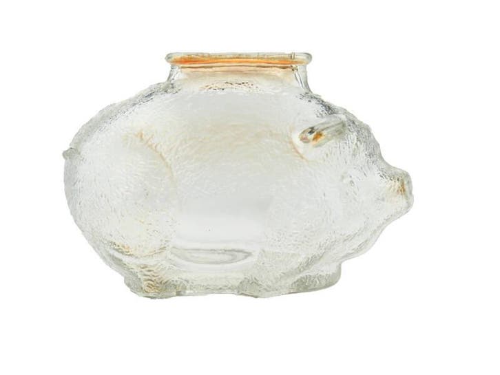 Spaarvarken van glas, Verzamelen, Glas en Borrelglaasjes, Gebruikt, Verzenden