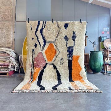 Marokkaans Berber kunsttapijt – abstracte modernistische, Nieuw