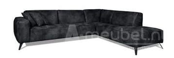 Hoekbank Lent - hoekbanken - Zwart, Huis en Inrichting, Nieuw, 150 cm of meer, Leer, 250 tot 300 cm