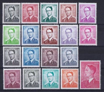 België 1953/1966 - Koning Boudewijn Type Marchand, volledige, Gestempeld