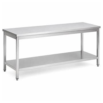 RVS / Inox werktafel met bodemschap – 600 mm diep, Ophalen of Verzenden