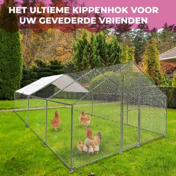 MaxxPet Kippenren - kippenhok metaal - 3x6x2m (Kippenhokken), Verzenden, Nieuw