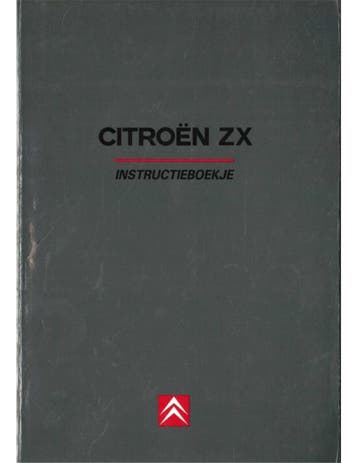 1991 CITROËN ZX INSTRUCTIEBOEKJE NEDERLANDS