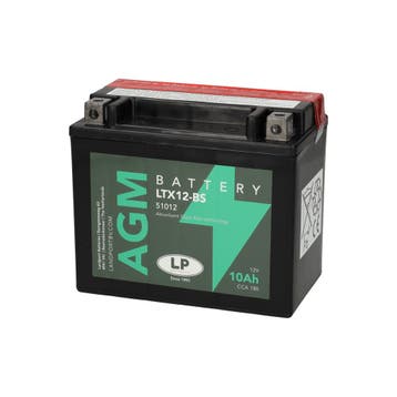 Landport (LP) LTX12-BS 12 volt 10,0 ah AGM motor accu (51012, Ophalen of Verzenden, Nieuw