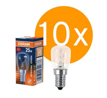10 stuks Osram Gloeilamp ovenlamp E14 230V 25W Helder 300..., Ophalen of Verzenden, Nieuw