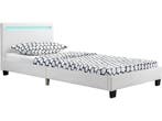 Juskys Verona - Gestoffeerd Bed - 90 x 200 cm - LED, Verzenden, Nieuw
