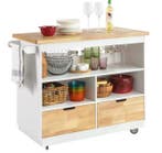 Keukentrolley met Werkblad, Lades & Kruidenrek – 110 cm, Huis en Inrichting, Keuken | Keukenelementen, Verzenden, Nieuw