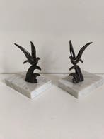 Boekensteunen (2) - Marmer, Zinklegering - Serre livres Art, Antiek en Kunst