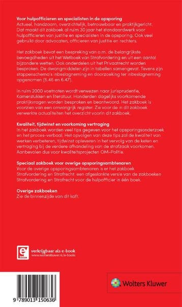 Zakboek Strafvordering voor de Hulpofficier 2019, Boeken, Verzenden, Zo goed als nieuw, M.G.M. Hoekendijk