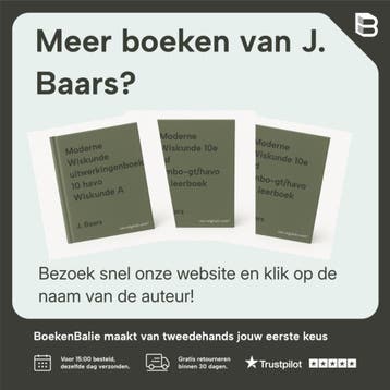 Moderne Wiskunde Uitwerkingenboek 10 havo 5 wiskunde B, Boeken, Verzenden, Gelezen, J. Baars