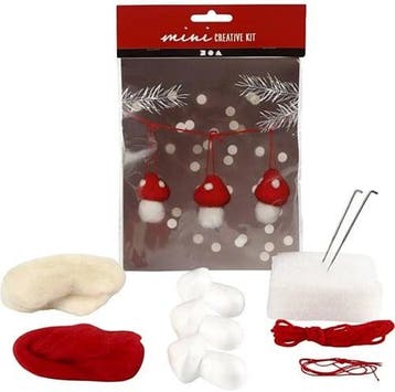 DIYkit Pakket Hobbyset Naaldvilten paddestoelen hangend, Ophalen of Verzenden, Nieuw