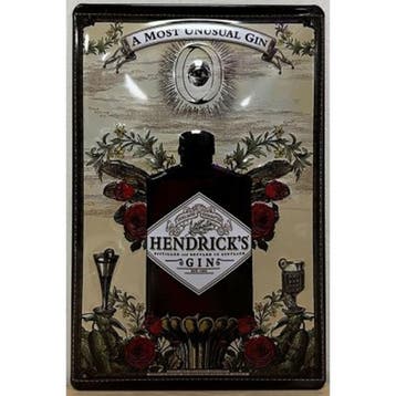 Hendricks Gin reclamebord, Ophalen of Verzenden, Nieuw
