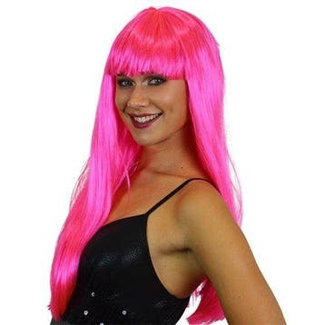 Jaren 50 pruik roze, Verzenden, Nieuw, Feestartikel