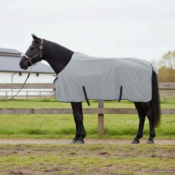 vidaXL Paardendeken Volledig Lichtgrijs en Roze 125 cm, Verzenden, Nieuw