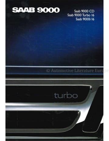 1988 SAAB 9000 BROCHURE NEDERLANDS, Nieuw, Author