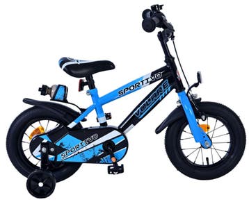 Volare Sportivo Kinderfiets - Jongens - 12 inch - Blauw Zwar, Fietsen en Brommers, Fietsen | Kinderfietsjes, Overige merken, Zijwieltjes