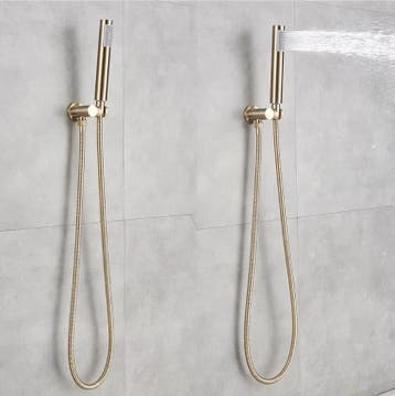 Inbouw Douche Set Geborsteld Goud met Grote Regendouche, Verzenden, Nieuw