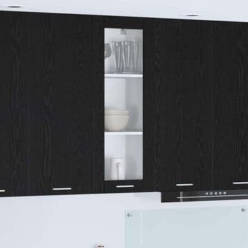 vidaXL Hangkast met opslag Zwart Eiken 40 x 31 x 100 cm, Verzenden, Nieuw, Zwart