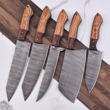 Keukenmes - Chefs knife - Gevouwen staal ,hars - Noord