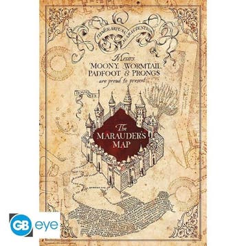 Harry Potter Marauders Map Poster 91.5 x 61 cm, Ophalen of Verzenden, Nieuw