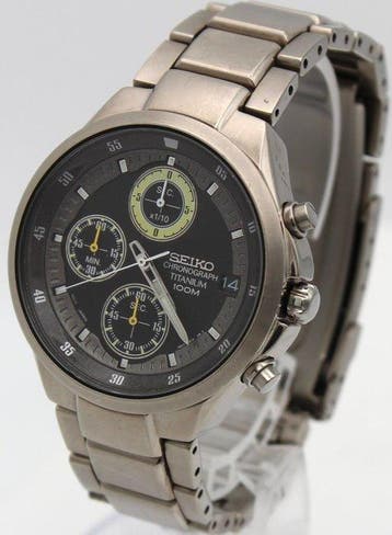 Seiko - Titanium Chronograph Watch 100m - Zonder