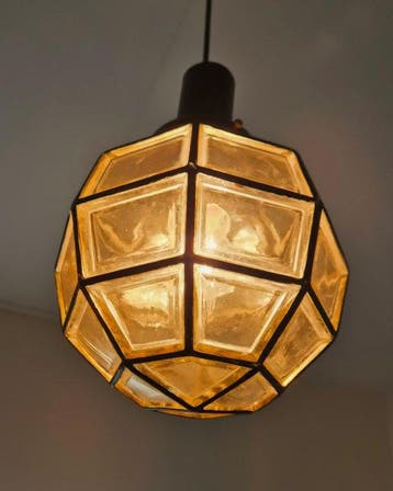 Limburg Glashütte - Gekooide hanglamp - Glas-in-lood