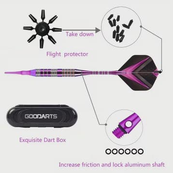 TRALOW Soft Tip Darts Set met Elektronisch Dartbord & Protec, Verzenden, Nieuw