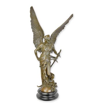 BRONZEN SCULPTUUR GENAAMD “GEWAPENDE VREDE (Interieur), Verzenden, Nieuw