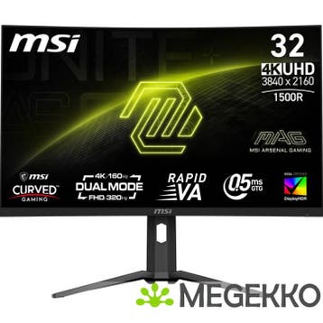 MSI MAG 321CUPDF 32  Ultra HD 160Hz Curved Dual Mode Gaming, Computers en Software, Monitoren, Verzenden, Nieuw, MSI