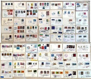 Wereld 1958/1990 - Lotto 54 enveloppen: Posta Polare uit, Gestempeld