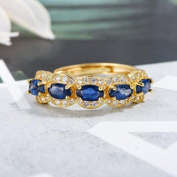 Zonder minimumprijs - Ring - 18 karaat Zilver, Verguld, Geel, Nieuw