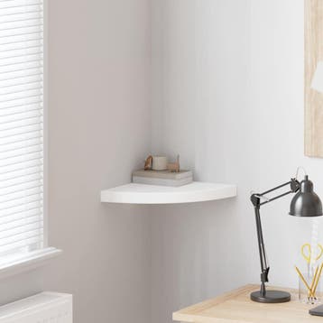 vidaXL Zwevende hoekplank wit 35x35x3,8 cm MDF, Huis en Inrichting, Woonaccessoires | Wandplanken en Boekenplanken, Verzenden