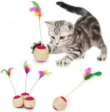 Sisal Katten Speelbal – Interactief Krab- en Kauwspeelgoed, Verzenden, Nieuw