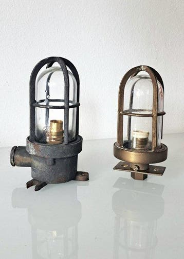 IR- Industria Rotterdam Gangway light (2) - Brons, Messing
