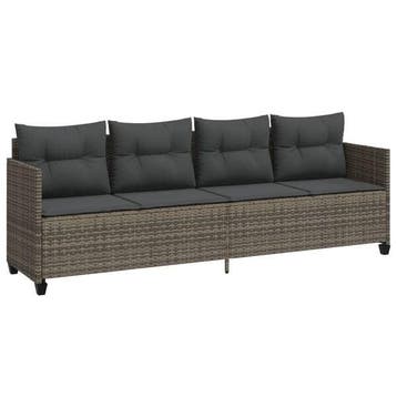 Ligbed Poly Rattan Grijs | Retourdeal 35% Korting, Tuin en Terras, Ophalen of Verzenden, Zo goed als nieuw, Wicker