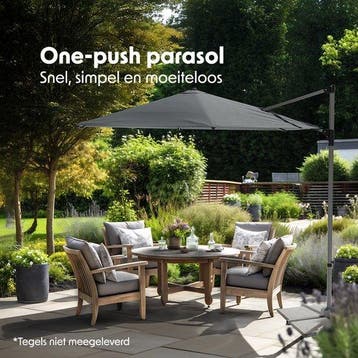 2dekans | LifeGoods Parasol - Ø300 cm - 30° Kantelbaar -, Ophalen of Verzenden, Zo goed als nieuw