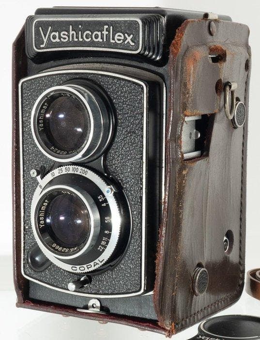 Yashica Yashicaflex with Yashimar 3,5/80mm Twin lens reflex, Audio, Tv en Foto, Fotocamera's Analoog