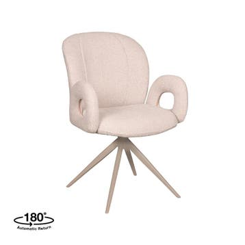 Stoel Neo | Naturel | Boucle | Taupe Metalen Frame | 2 stuks, Verzenden, Nieuw in verpakking