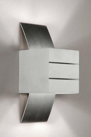Rietveld Wandlampen - Aluminium - Geschuurd Aluminium, Metaa, Verzenden, Nieuw
