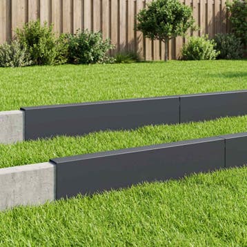 vidaXL Afdekprofiel voor tuinafboording 10 st 100 x 6 x 15, Verzenden, Nieuw