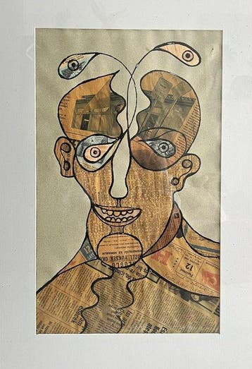 Alex Kosta (1925-2005) - collage sur toile