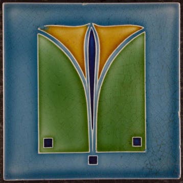 Jugendstil Tegel - Dusseldorfer Tonwarenfabrik AG - Art