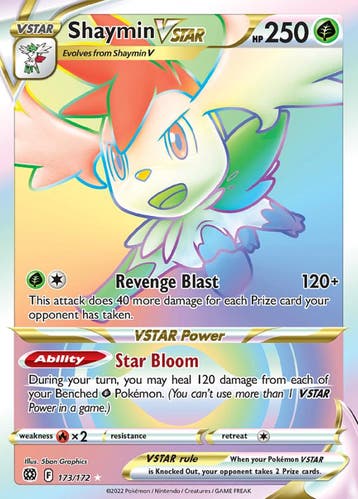 Shaymin VSTAR 173/172 Brilliant Stars, Ophalen of Verzenden, Nieuw, Losse kaart, Foil