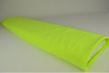 Limoengroen chiffon stof  - 15 of 50 meter rol, 120 cm of meer, Ophalen of Verzenden, Polyester, Groen